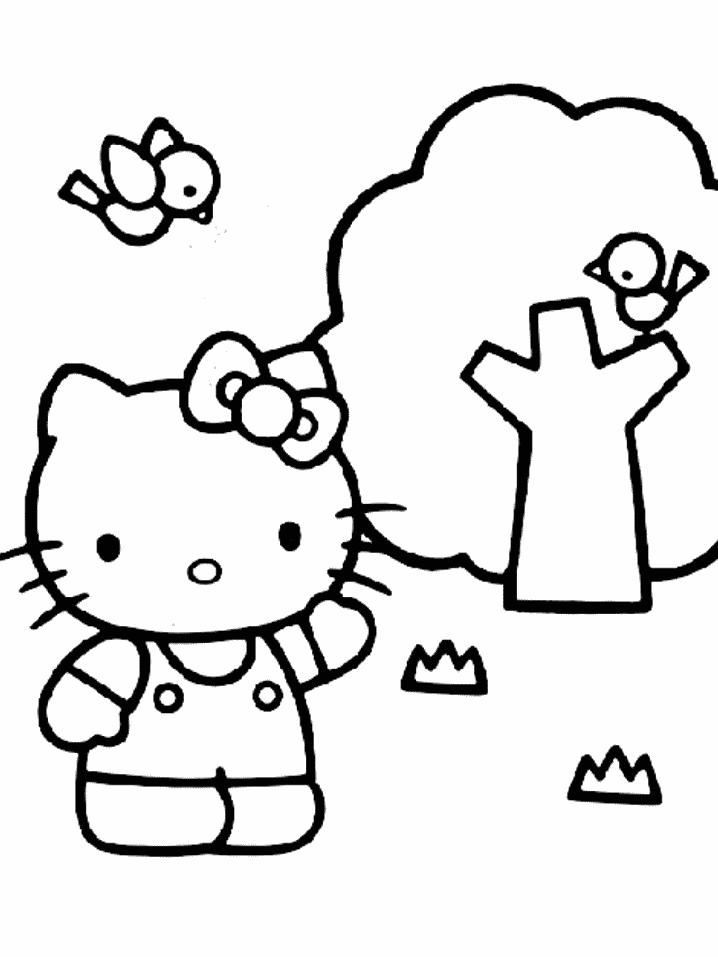 Hello kitty coloring pages