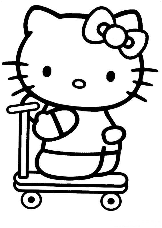 Hello kitty coloring pages