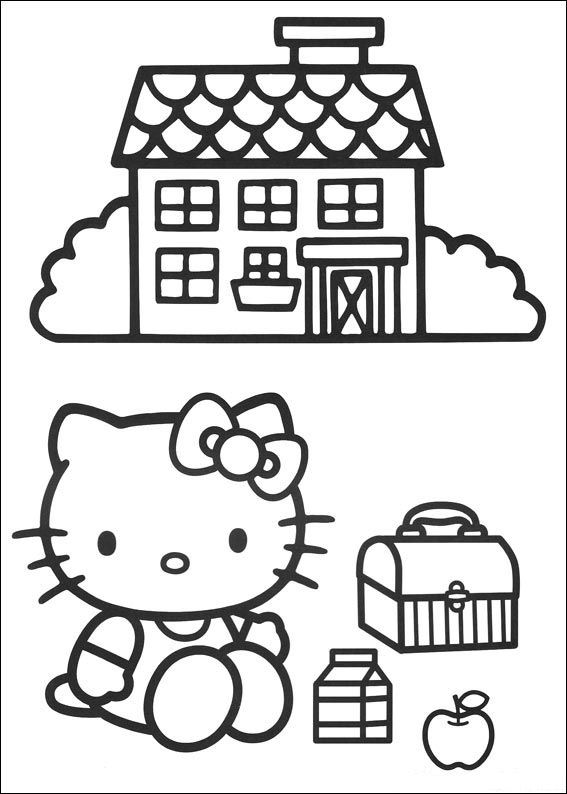 Hello kitty coloring pages