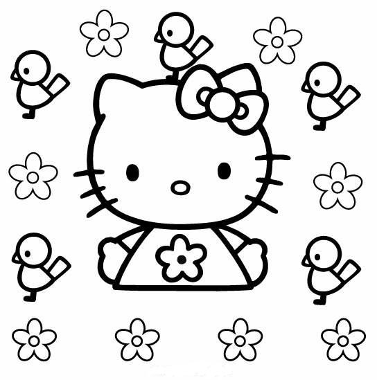 Hello kitty coloring pages