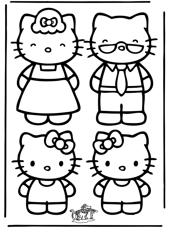 Hello kitty coloring pages