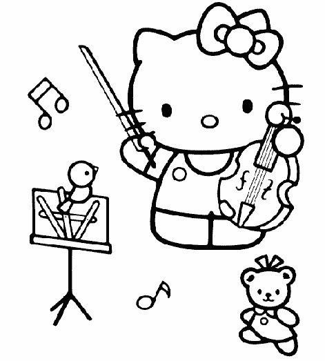 Hello kitty coloring pages