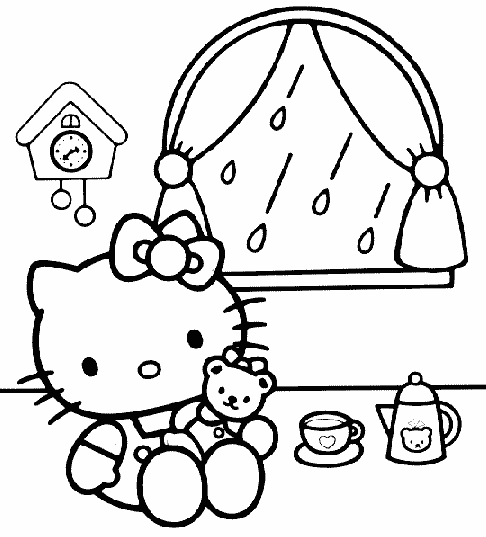 Hello kitty coloring pages
