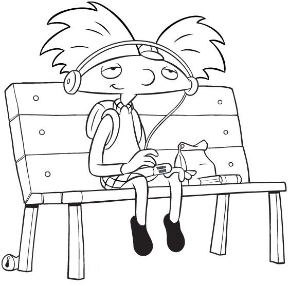 Hey arnold coloring pages