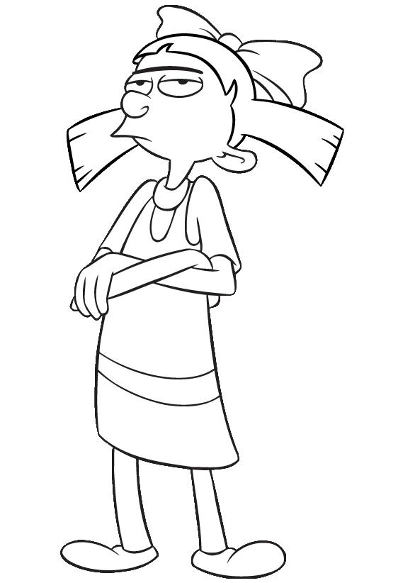 Hey arnold coloring pages