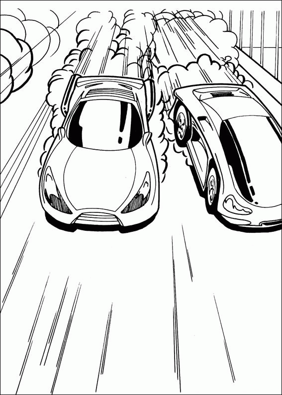 Hot wheels coloring pages
