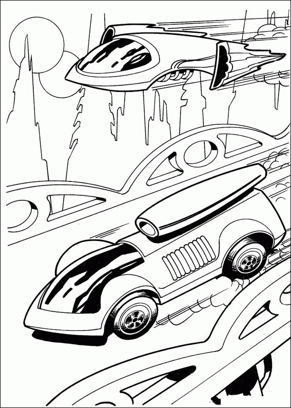 Hot wheels coloring pages