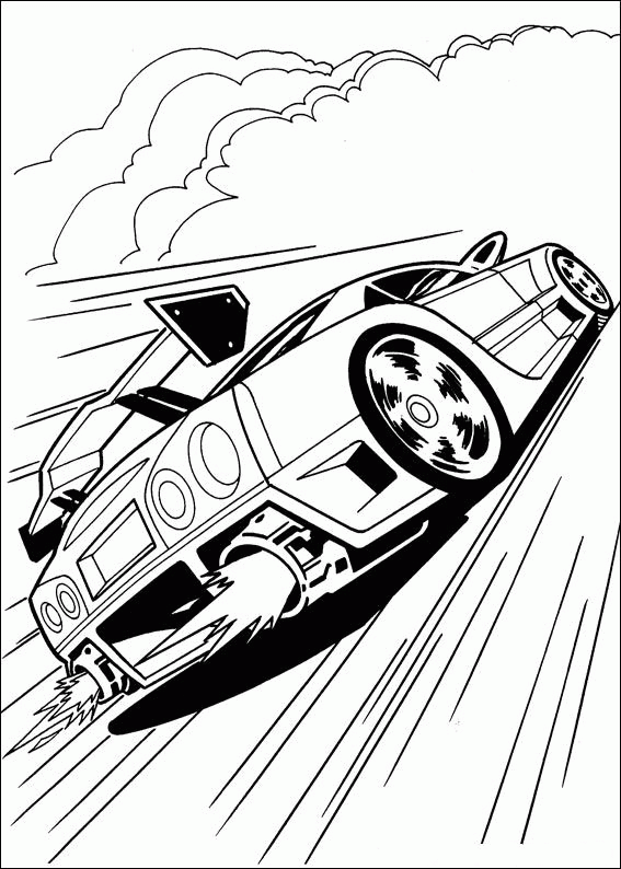 Hot wheels coloring pages
