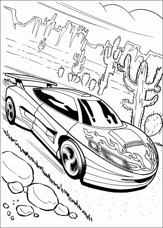 Hot wheels coloring pages