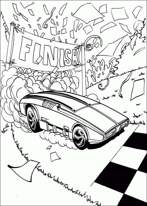 Hot wheels coloring pages