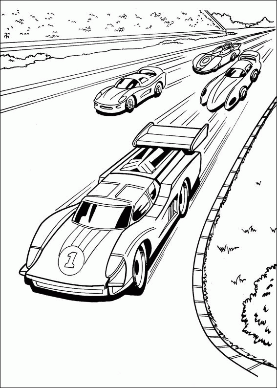 Hot wheels coloring pages