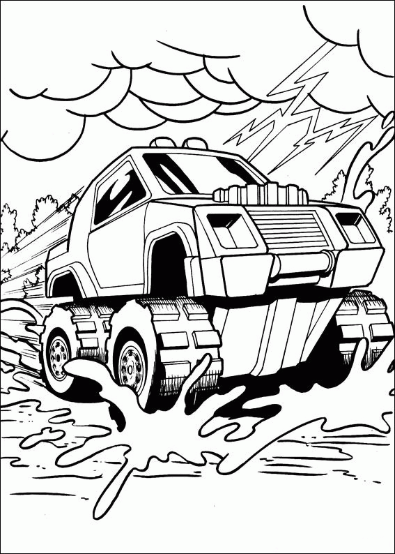 Hot wheels coloring pages