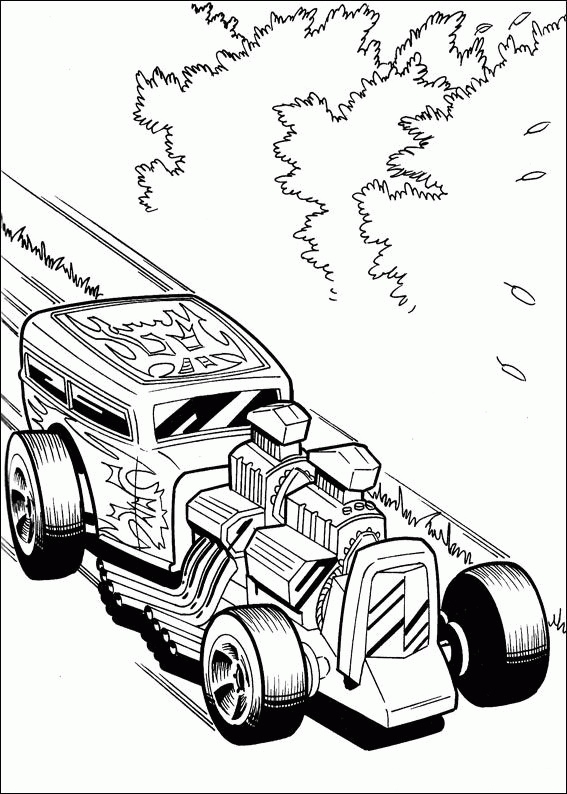 Hot wheels coloring pages