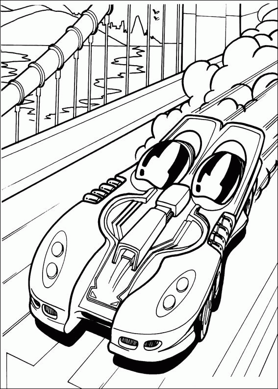 Hot wheels coloring pages