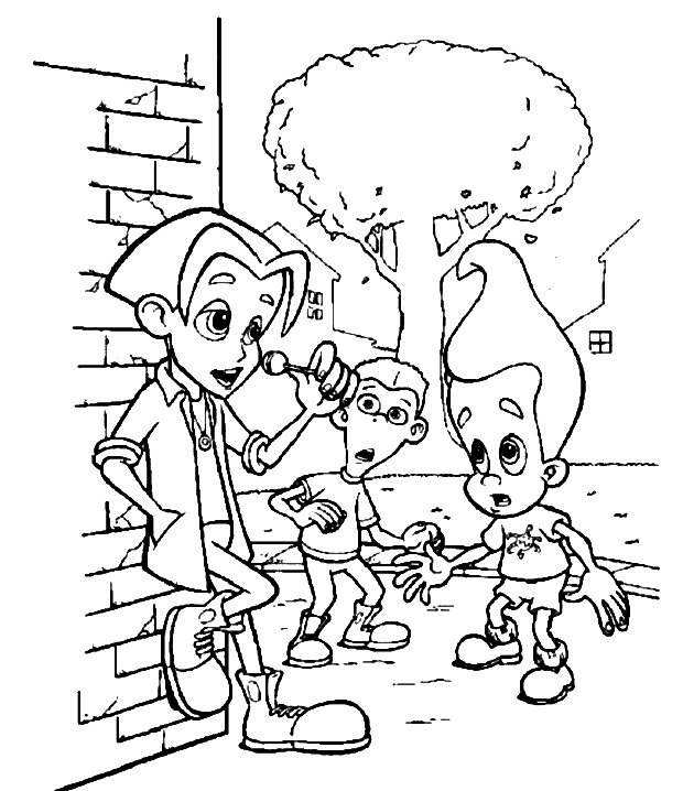 Jimmy neutron coloring pages