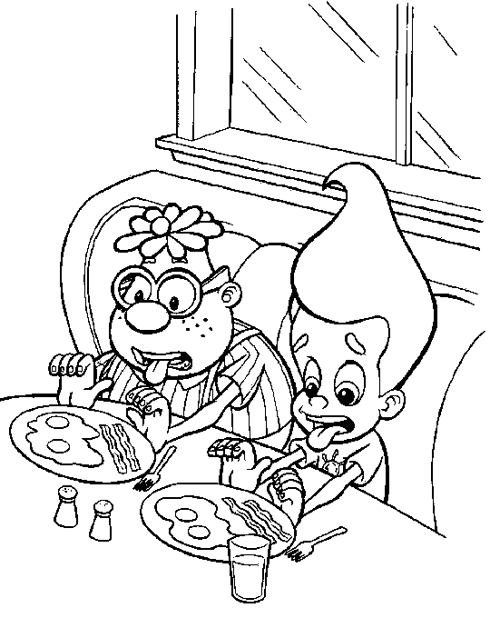 Jimmy neutron coloring pages