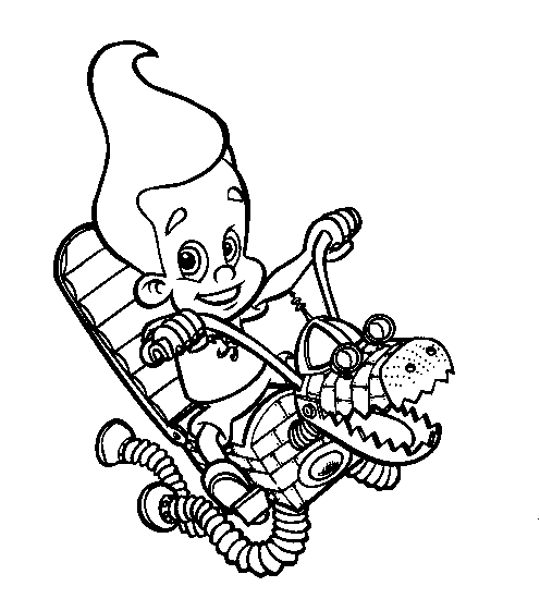 Jimmy neutron coloring pages