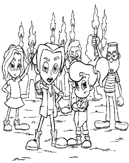 Jimmy neutron coloring pages