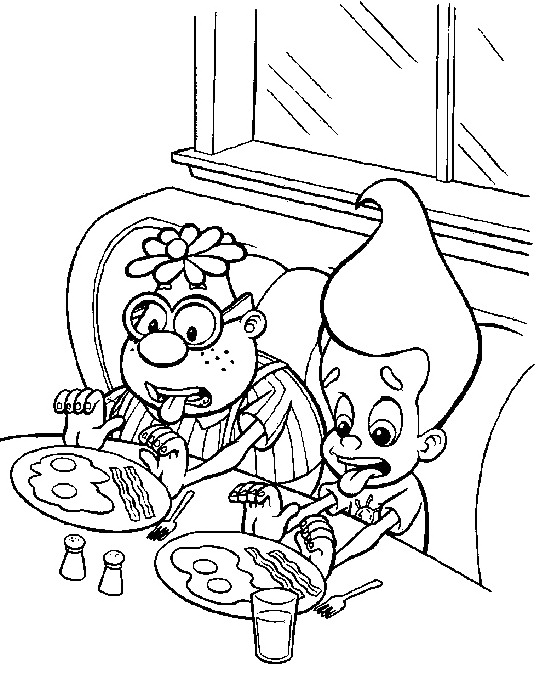 Jimmy neutron coloring pages