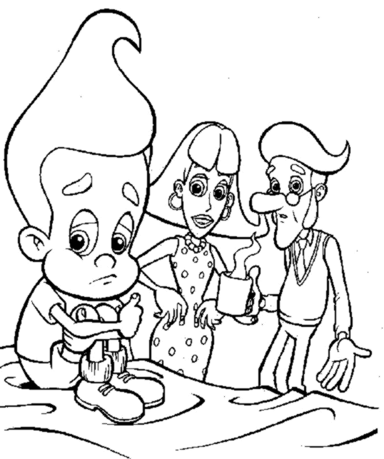 Jimmy neutron coloring pages