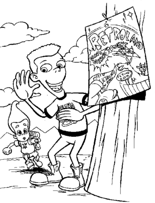 Jimmy neutron coloring pages