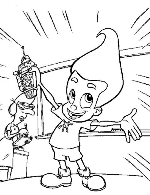 Jimmy neutron coloring pages