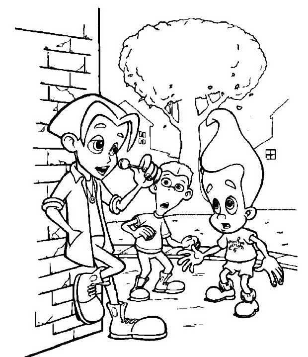 Jimmy neutron coloring pages