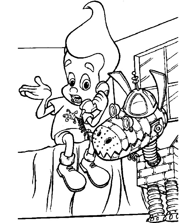 Jimmy neutron coloring pages