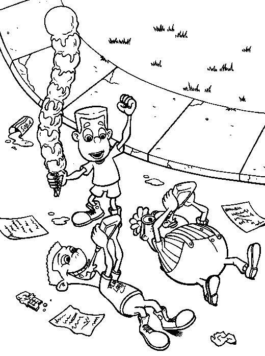 Jimmy neutron coloring pages