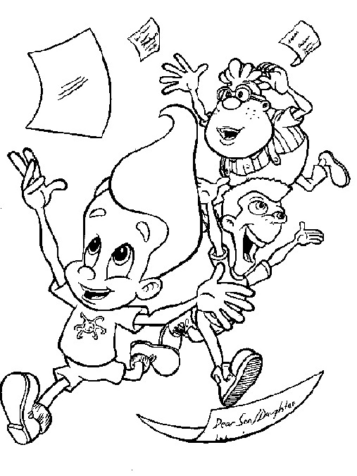 Jimmy neutron coloring pages