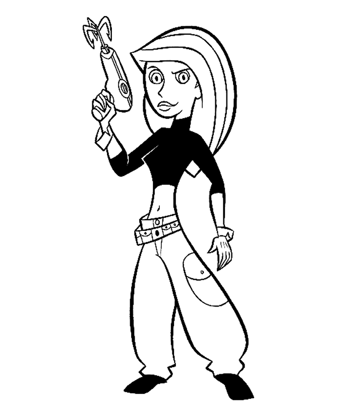 Kim possible coloring pages