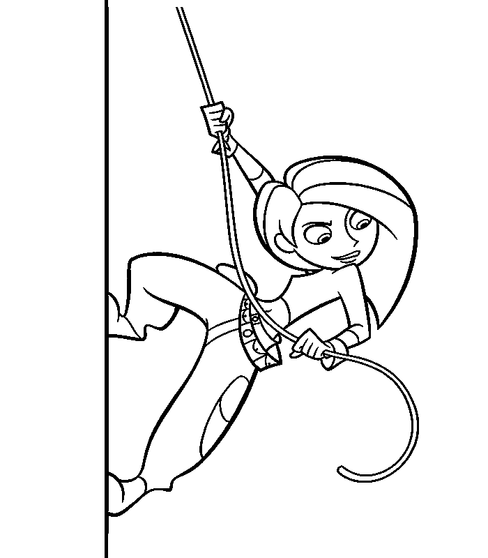 Kim possible coloring pages