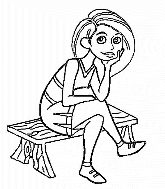 Kim possible coloring pages