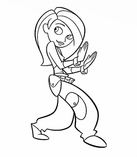 Kim possible coloring pages