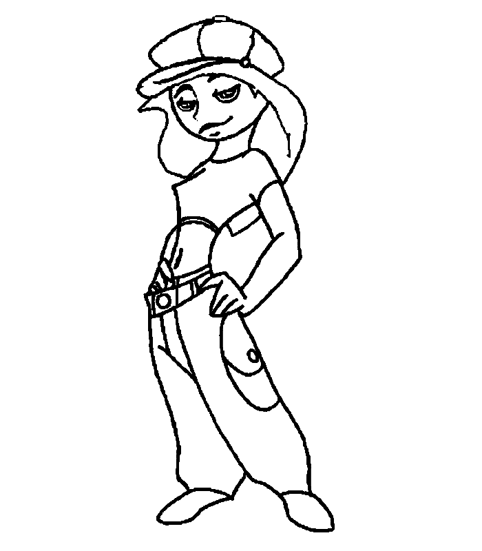 Kim possible coloring pages