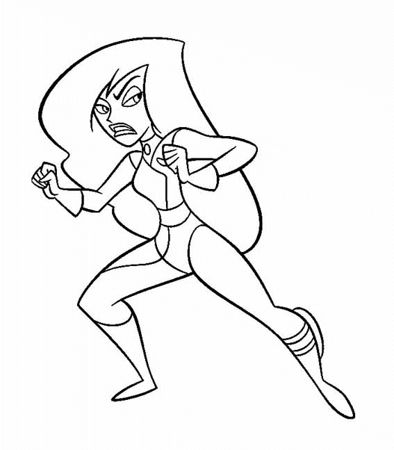 Kim possible coloring pages