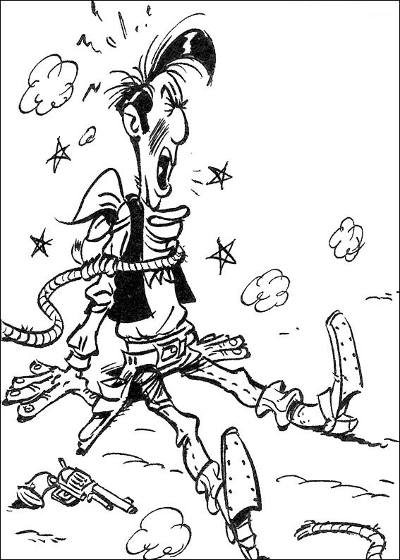 Lucky luke coloring pages