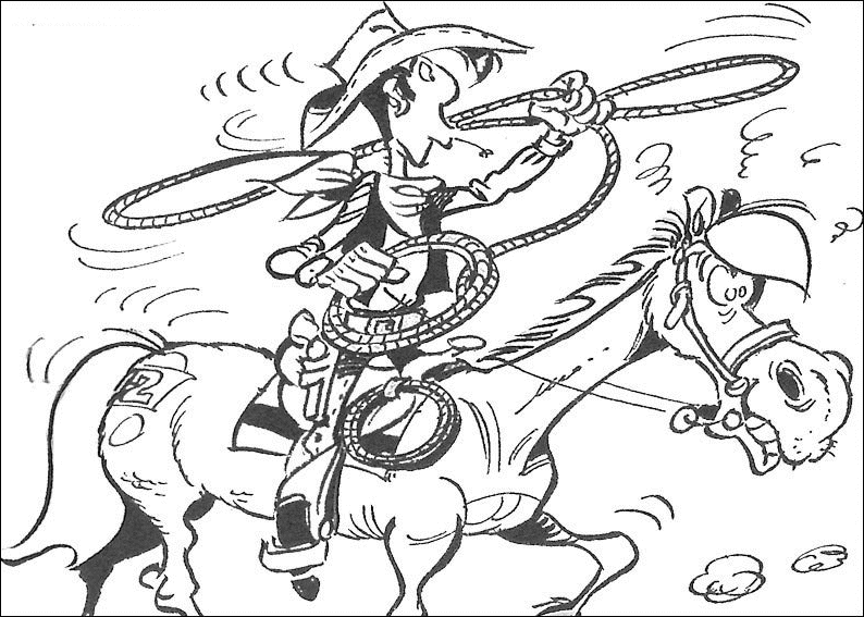 Lucky luke coloring pages