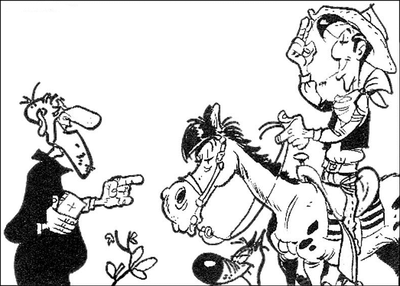 Lucky luke coloring pages