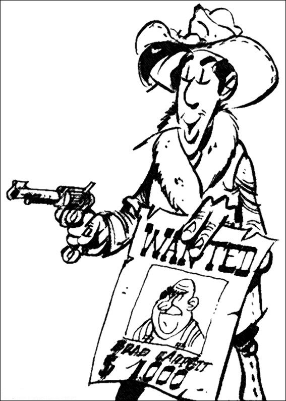 Lucky luke coloring pages