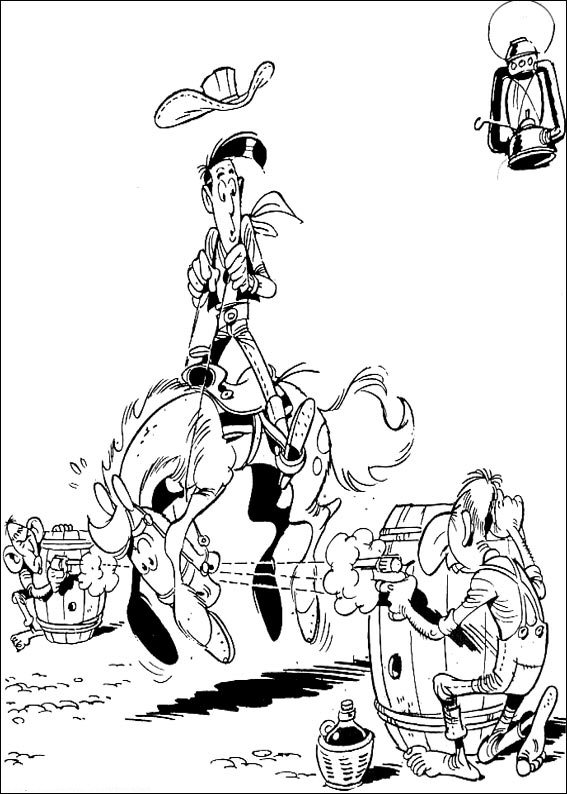 Lucky luke coloring pages