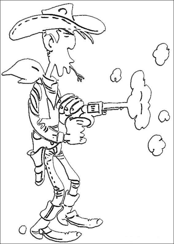 Lucky luke coloring pages