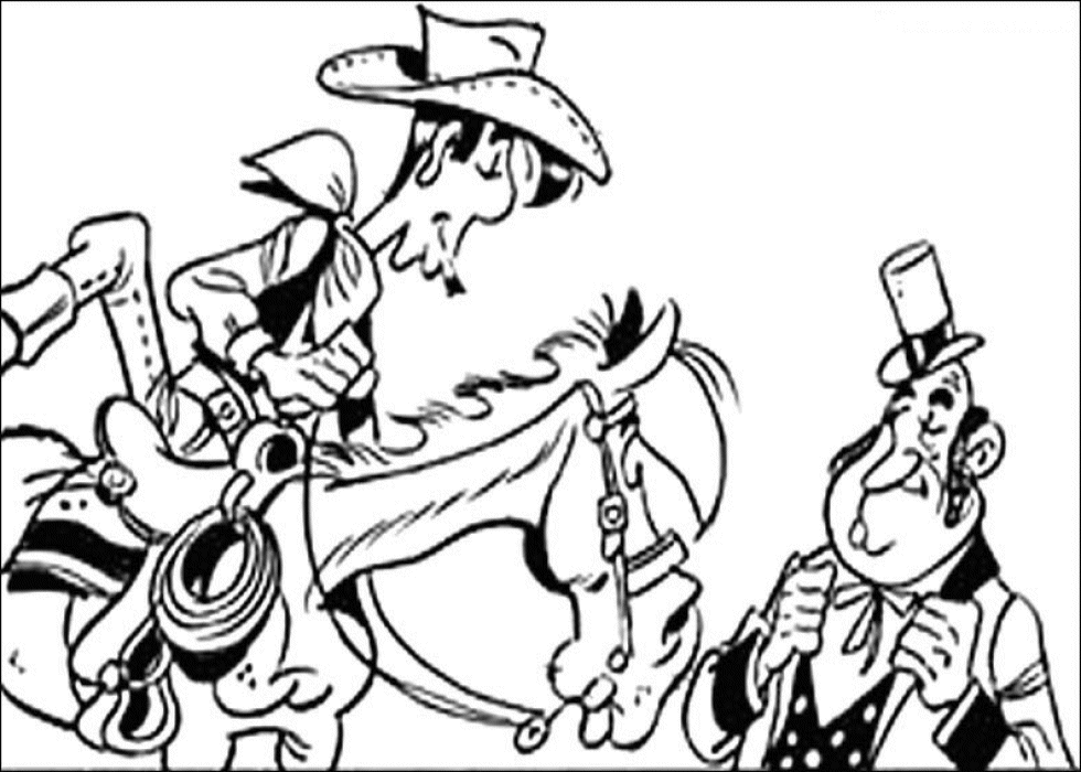 Lucky luke coloring pages