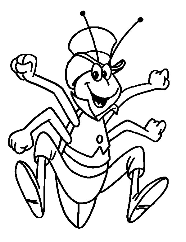 Maya the bee coloring pages