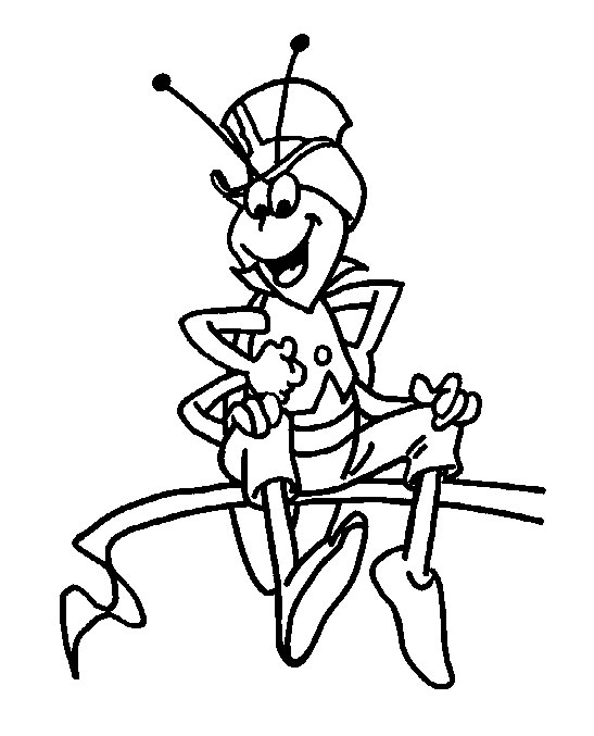 Maya the bee coloring pages