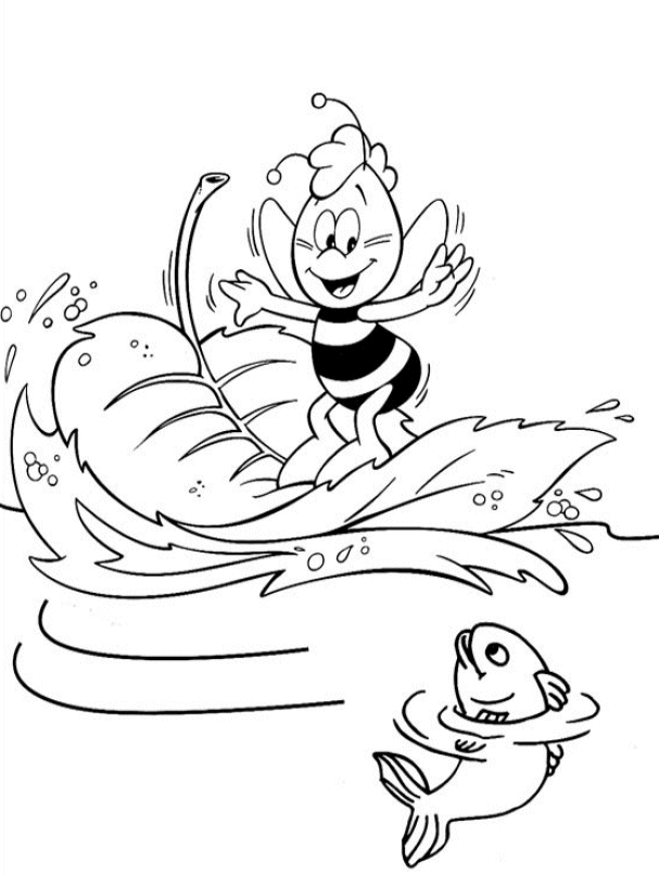 Maya the bee coloring pages