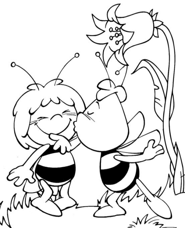 Maya the bee coloring pages