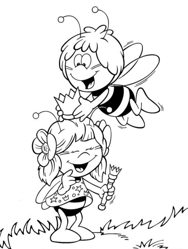 Maya the bee coloring pages