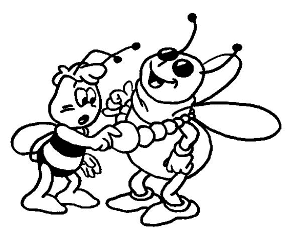 Maya the bee coloring pages