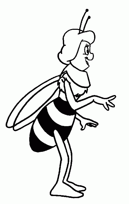 Maya the bee coloring pages